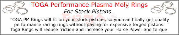 TOGA Performance Plasma Moly Piston Rings